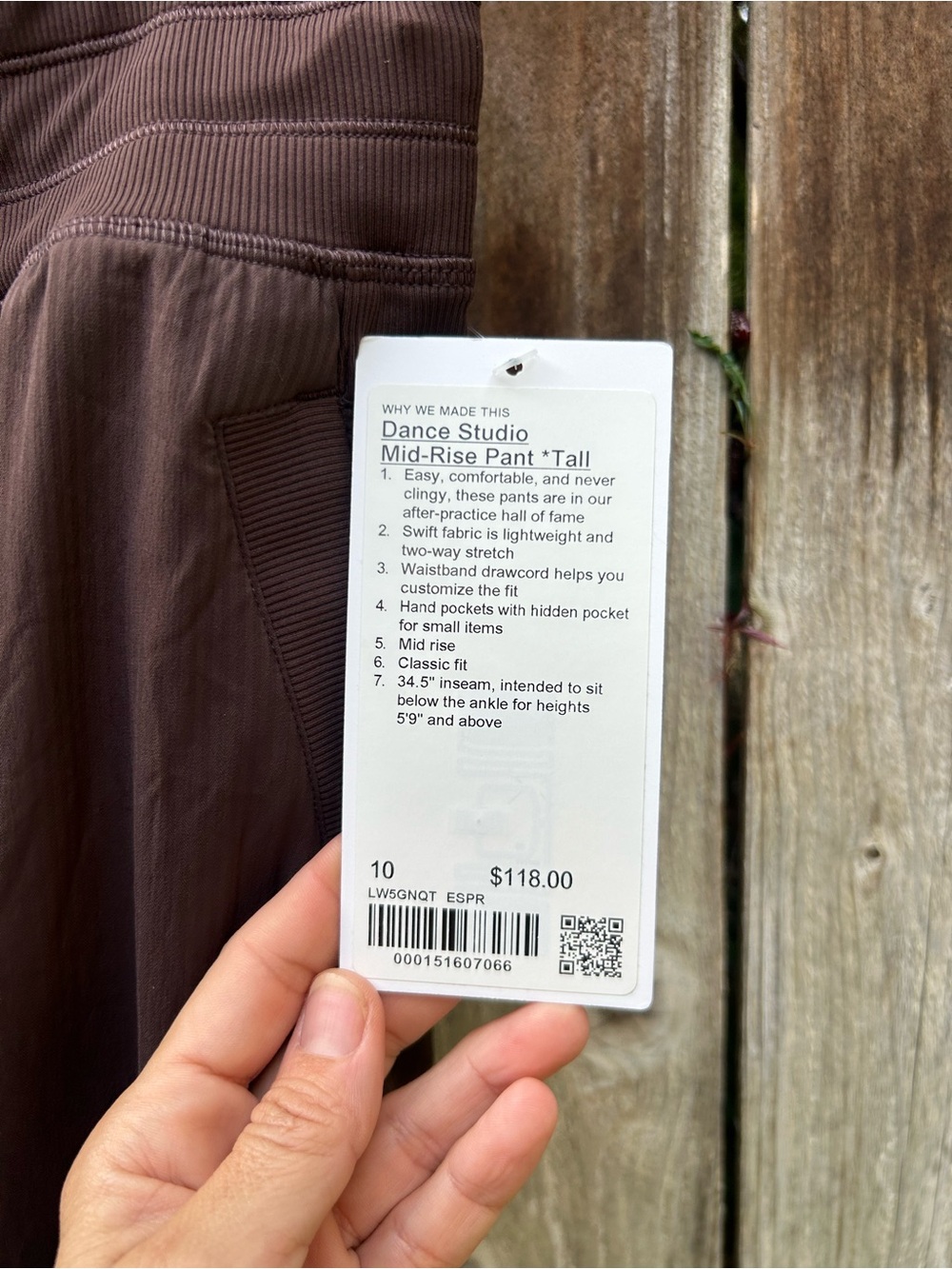 NWT Lululemon Dance Studio Mid-Rise Pant *Tall
Espresso - Picture 3 of 3